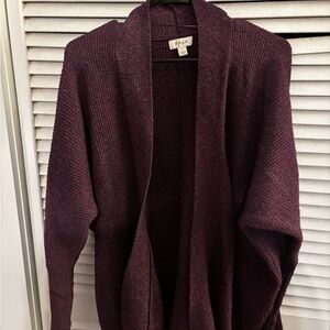 Style & Co. Deep Purple Open-Front Cardigan